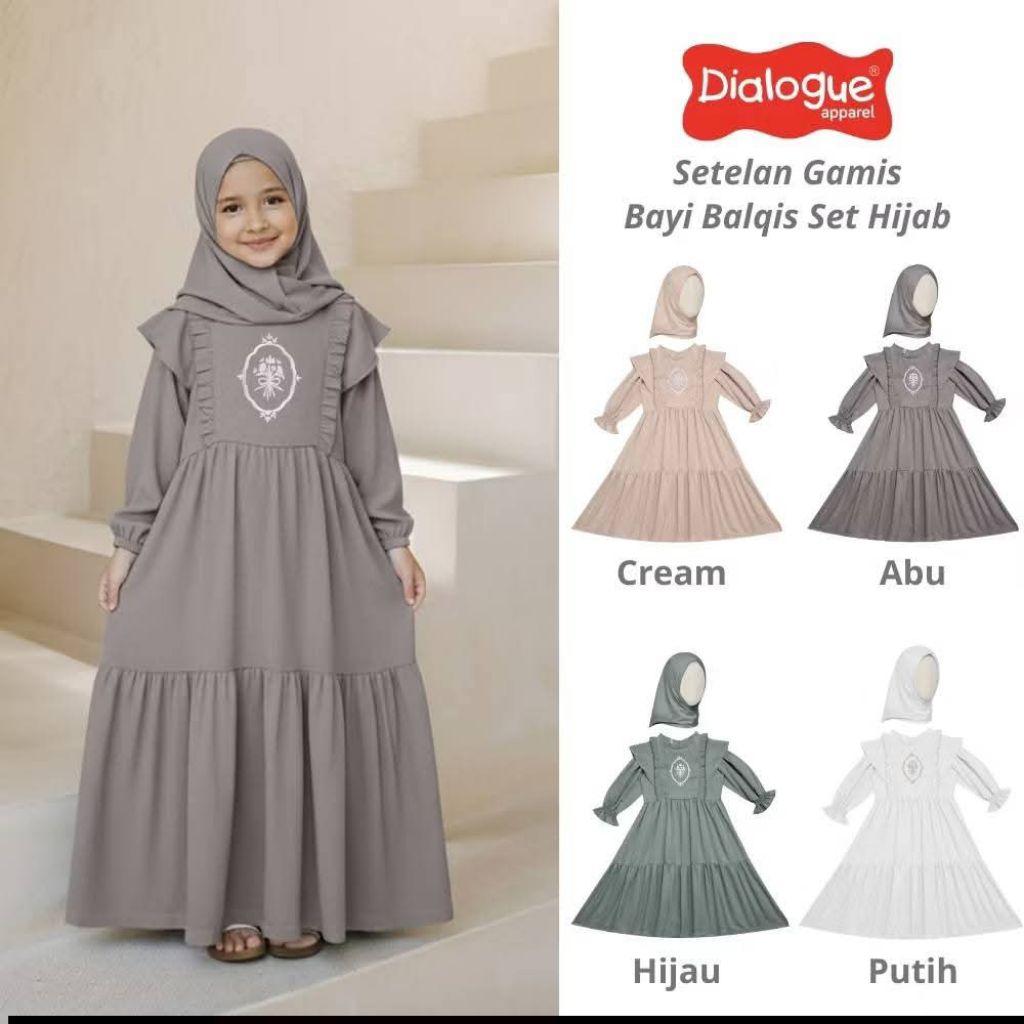DIALOGUE GAMIS ANAK BALQIS SET HIJAB