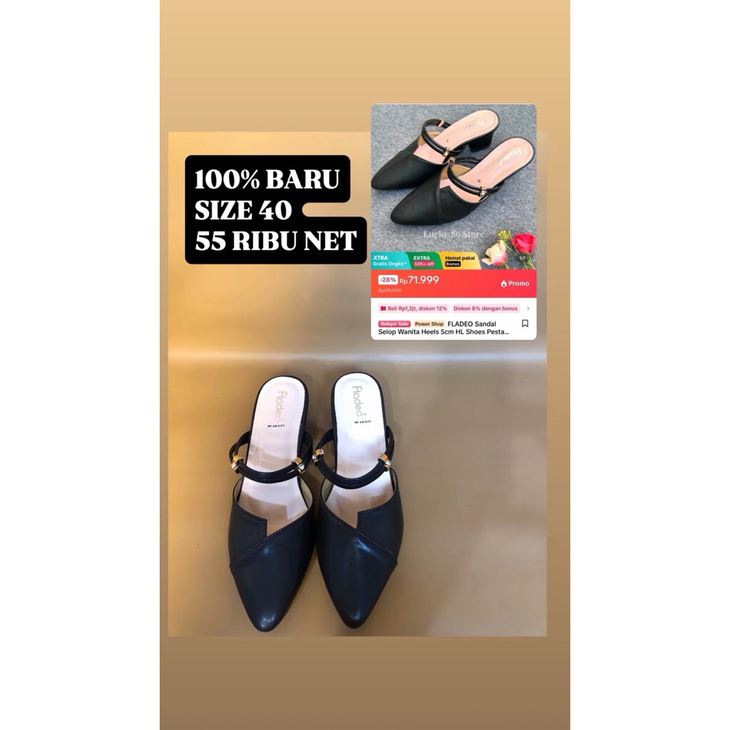 flat Shoes hitam