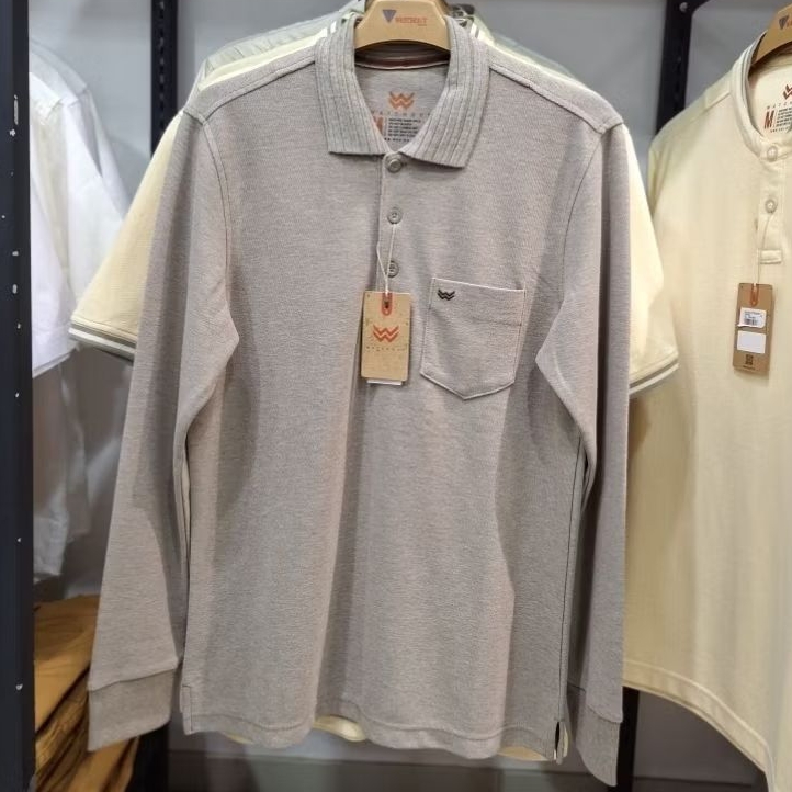 WATCHOUT CASUAL kaos wangki pria lengan panjang WK300220004 khaki