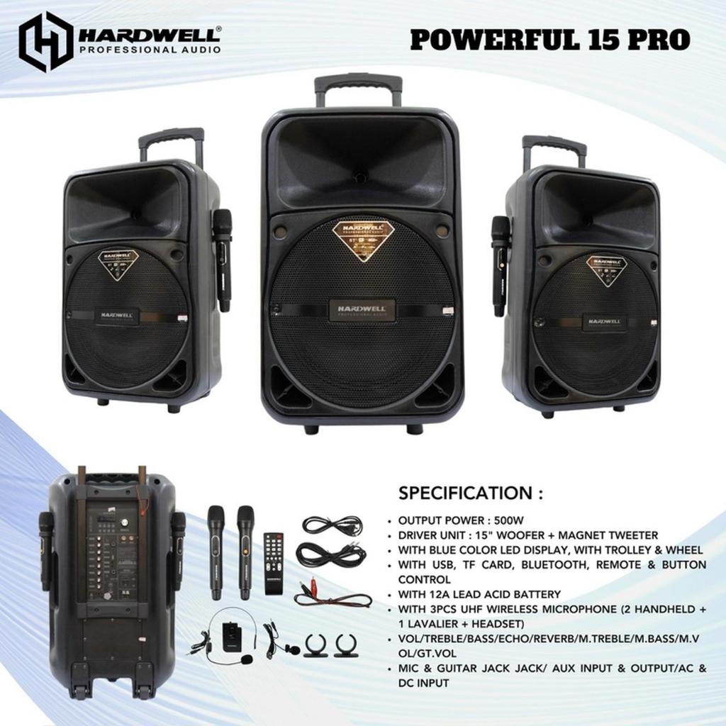 SPEAKER PORTABLE HARDWELL POWERFULL15 ORIGINAL Speaker hardwell powerfull 15 inch