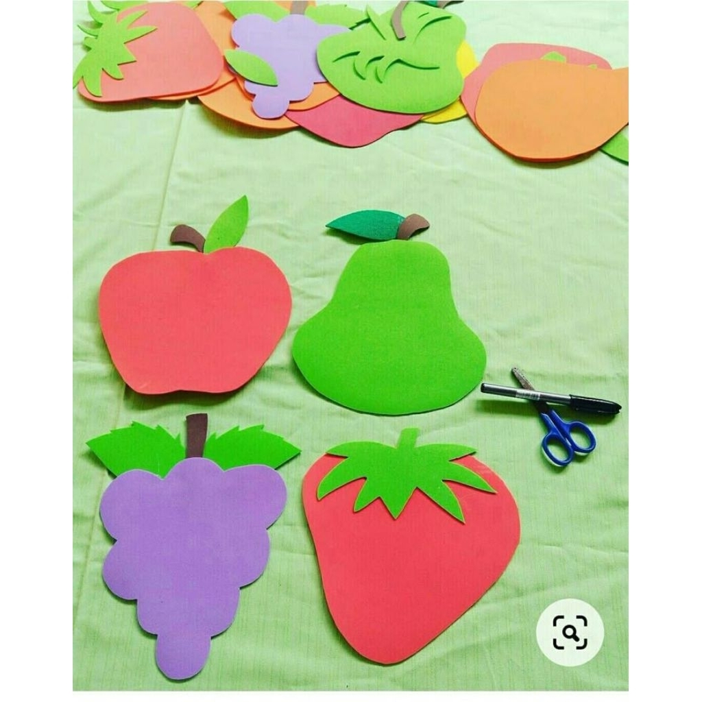 DEKORASI DINDING BUAH HIAS KELAS POJOK BACA RUANG ANAK