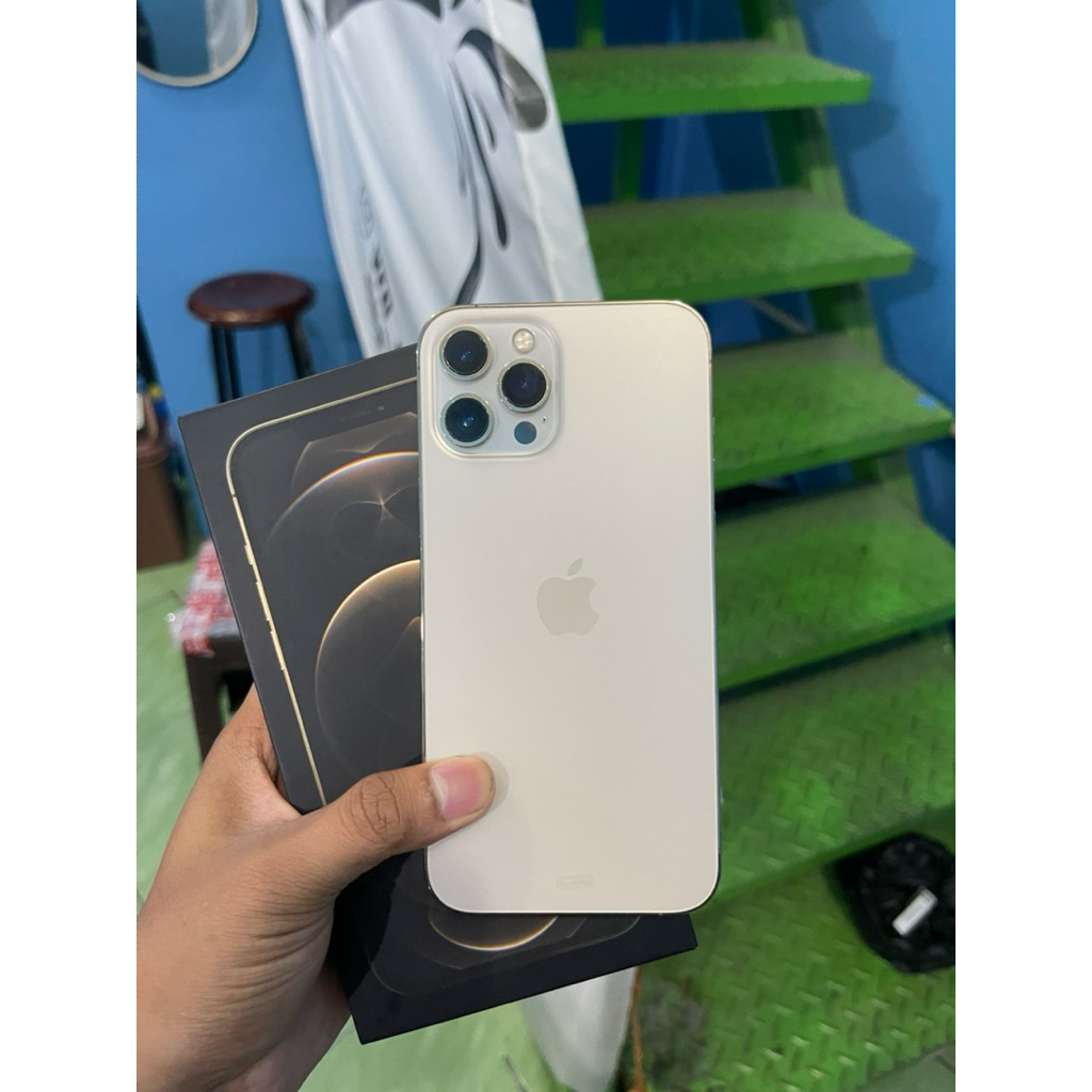 Iphone 12 promax 256 Ibox Gold Full Original