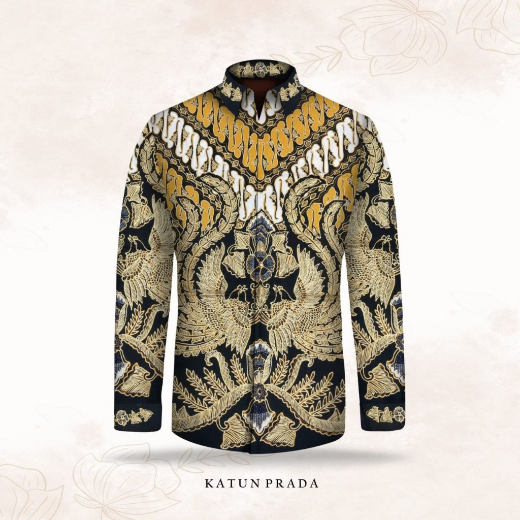 Rekomendasi Batik Tulis Kain Kemeja Batik tulis asli Batik Premium pekalongan Prada Tinta Emas-K-786