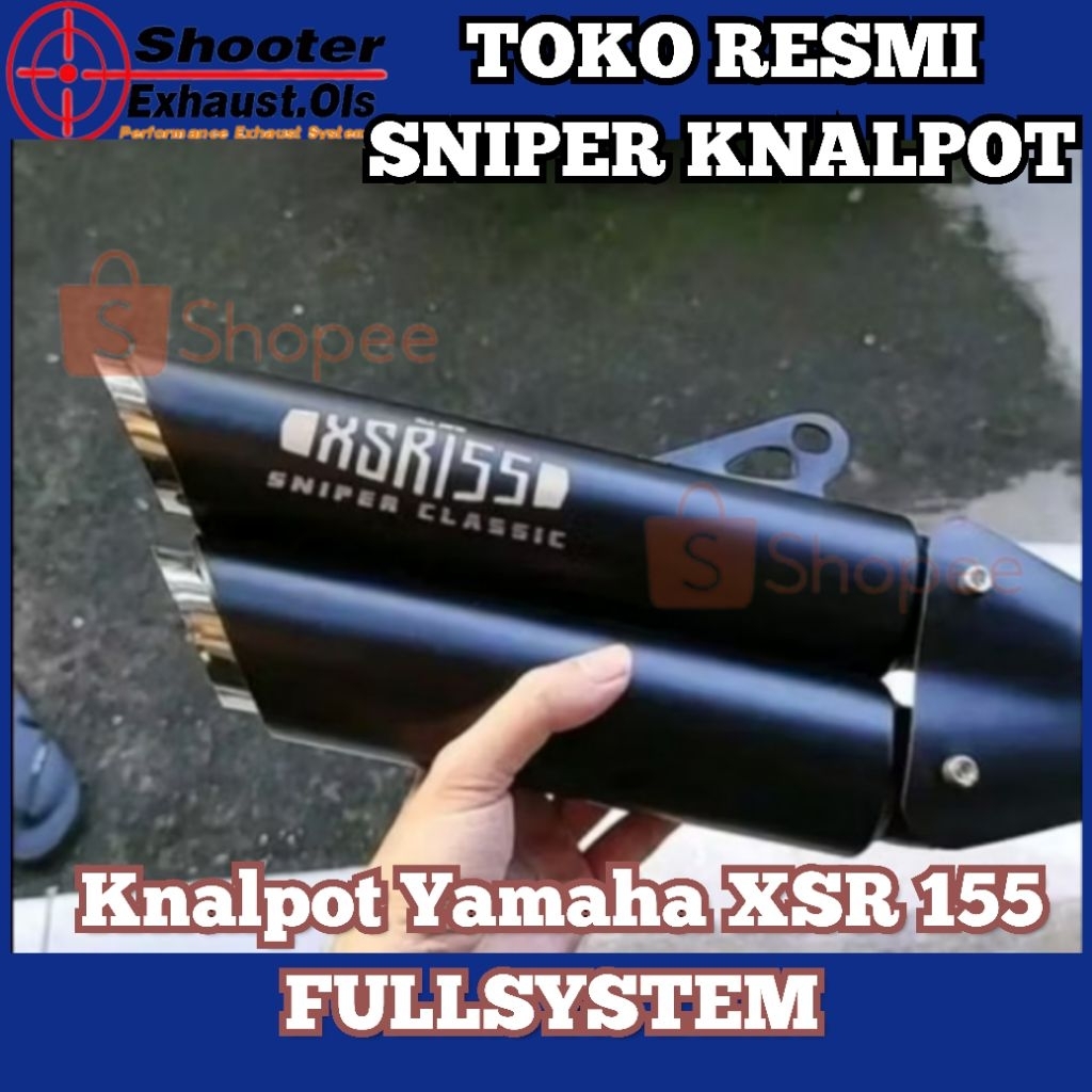 Knalpot Yamaha XSR155 Double muffler Sniper bonus Db killer