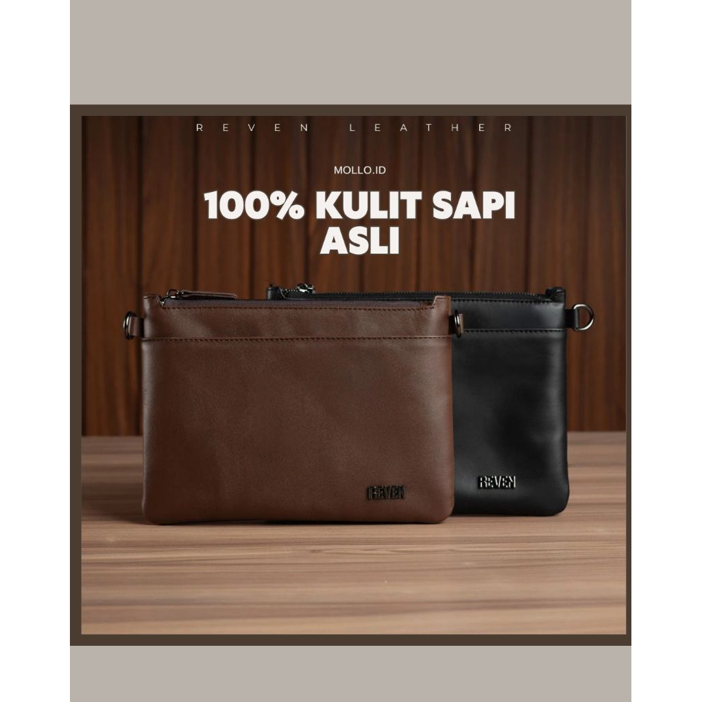 Adam Handbag -  Clutch  bag Pria Kulit Sapi Asli original 100% clutch bag pria branded