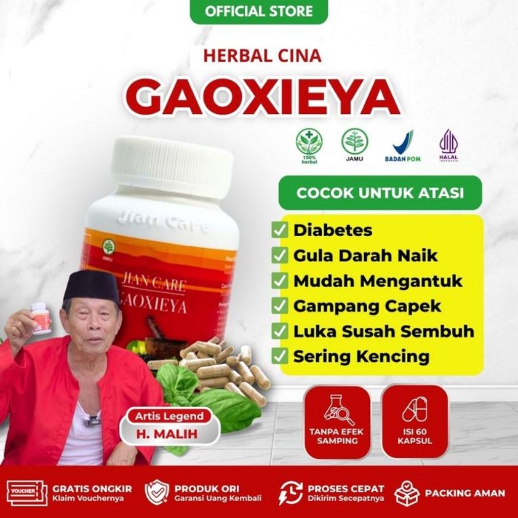 JianCare Gaoxieya - Obat Herbal Alami untuk Menurunkan Gula Darah