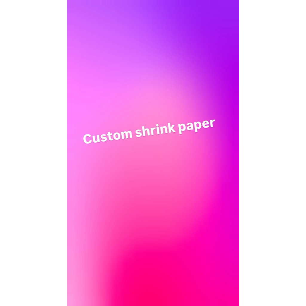 custom shrink paper gantungan