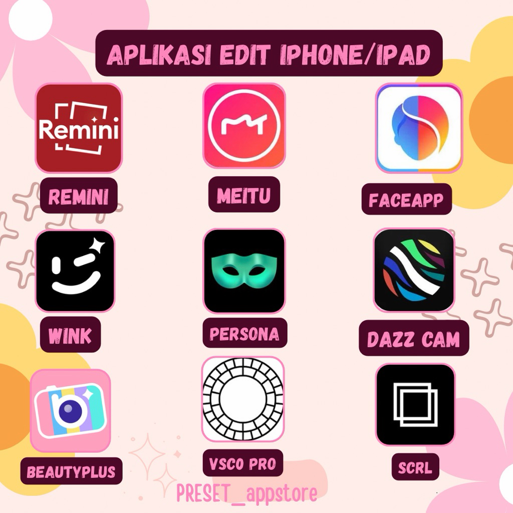 JUAL REMINI PREMIUM MEITU FACE APP DAZZ CAM PRO WINK PERSONA IOS