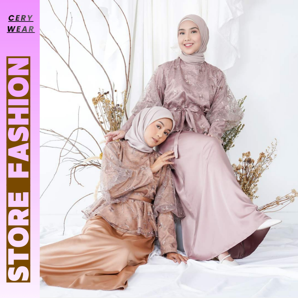 AIDEN TILE BORDIR DRESS WANITA GAMIS PESTA KONDANGAN MEWAH