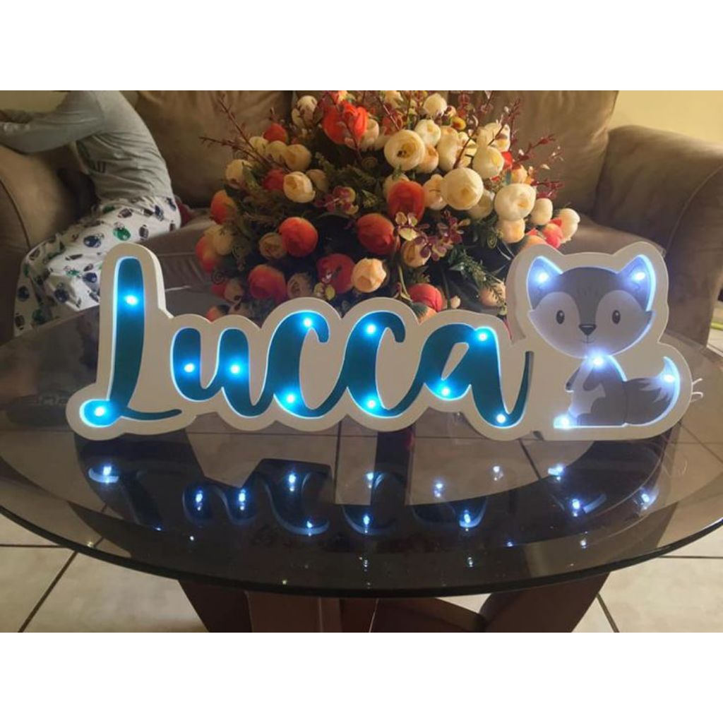 HURUF TIMBUL 3D +LAMPU LED 80cm