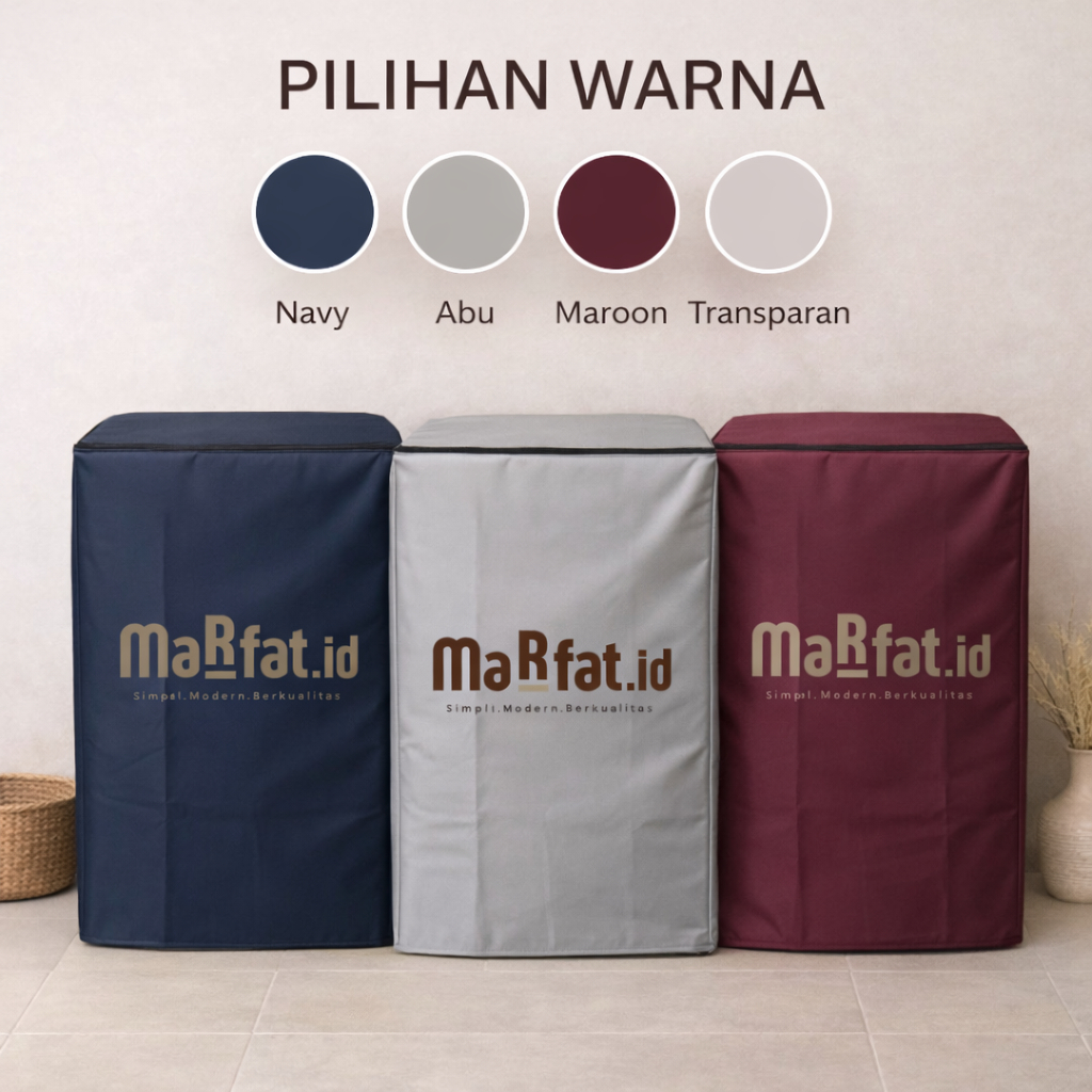 Cover Mesin Cuci Top Loading Waterproof Sarung Anti Air Debu Panas Semua Merk (Samsung, Sharp, Lg,