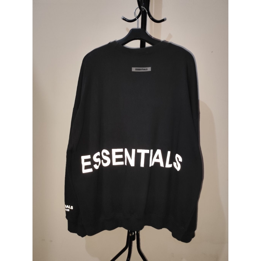 Crewneck Essentials FOG Revlective Black Sweater PL