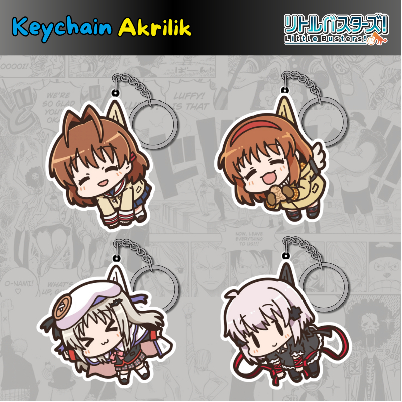 [Litle Busters] Gantungan kunci & strap hp full akrilik versi Clannad nagisa karakter anime little b