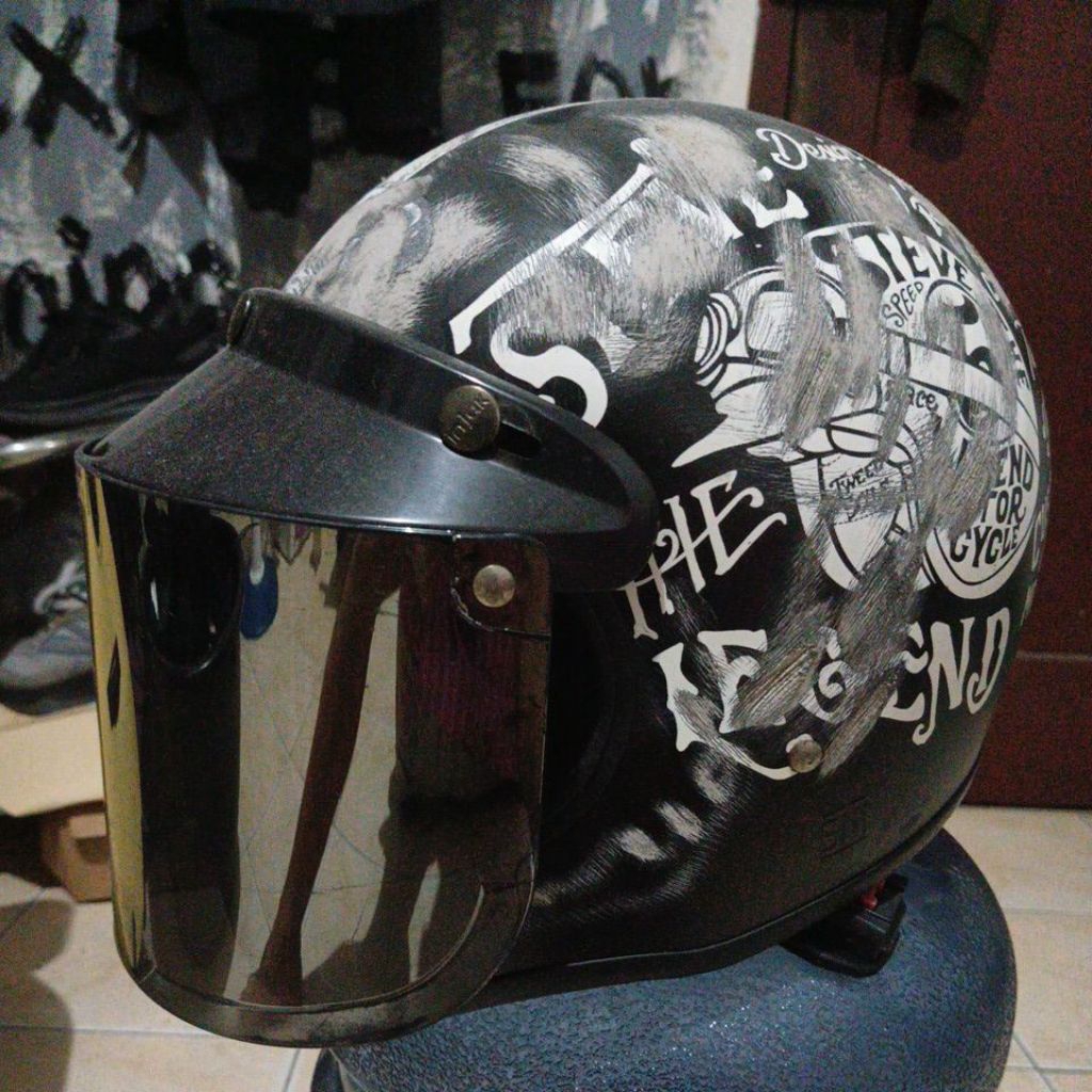 Helm Cakil hbc motor caferacer full face
