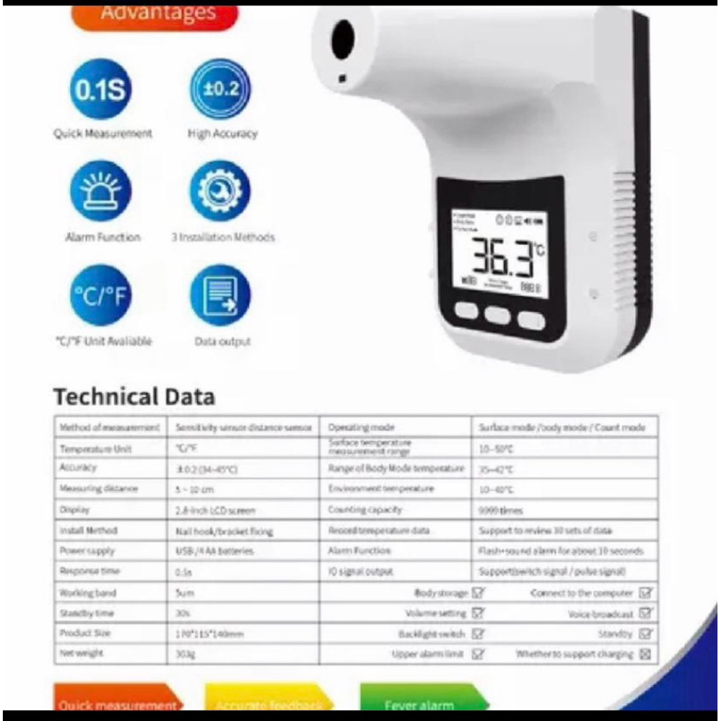 Termometer infrared k3 pro baru