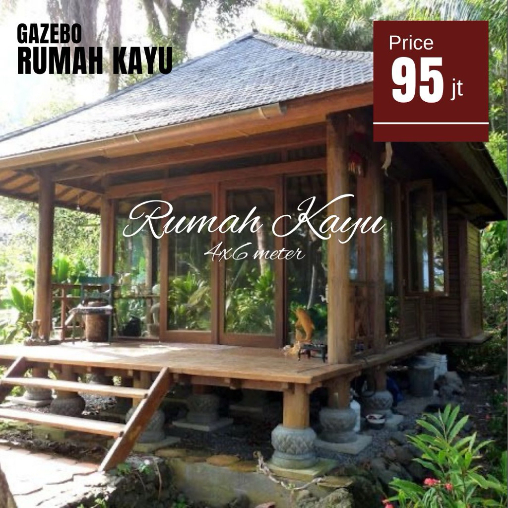 Rumah Kayu Minimalis Atap Sirap Ulin