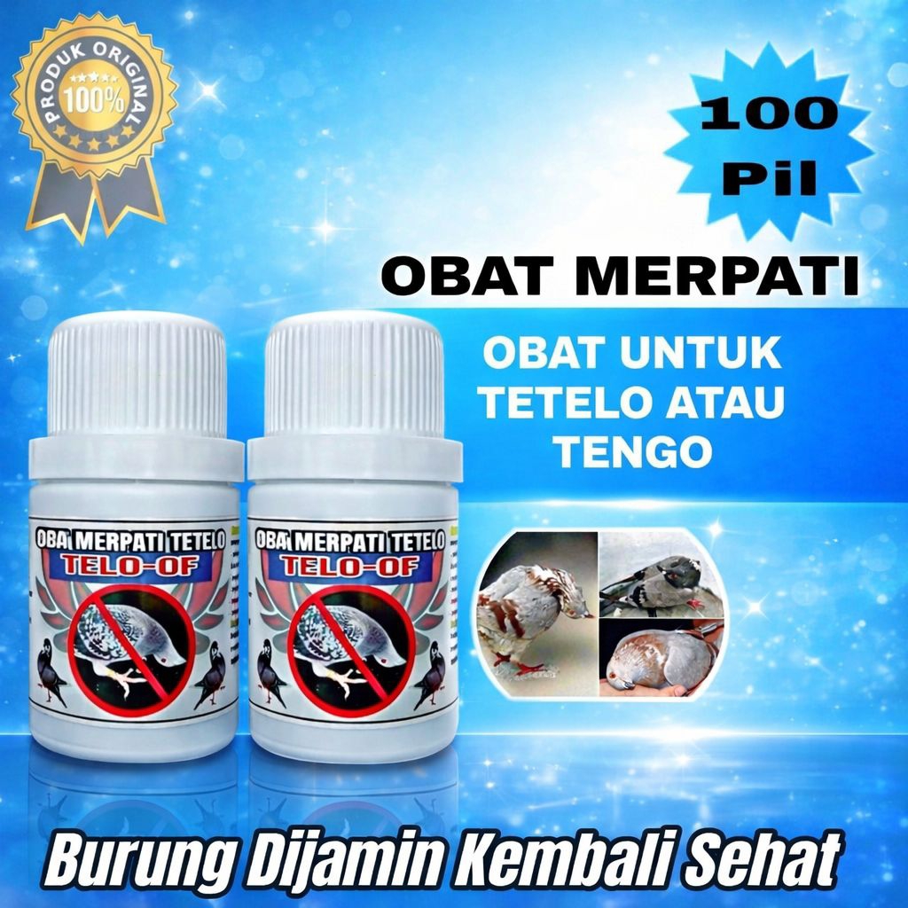 REKOMENDASI OBAT MERPATI TETELO OF ISI 100 BUTIR paling ampuh sembuh dalam 1 Minggu nutribird tengo 