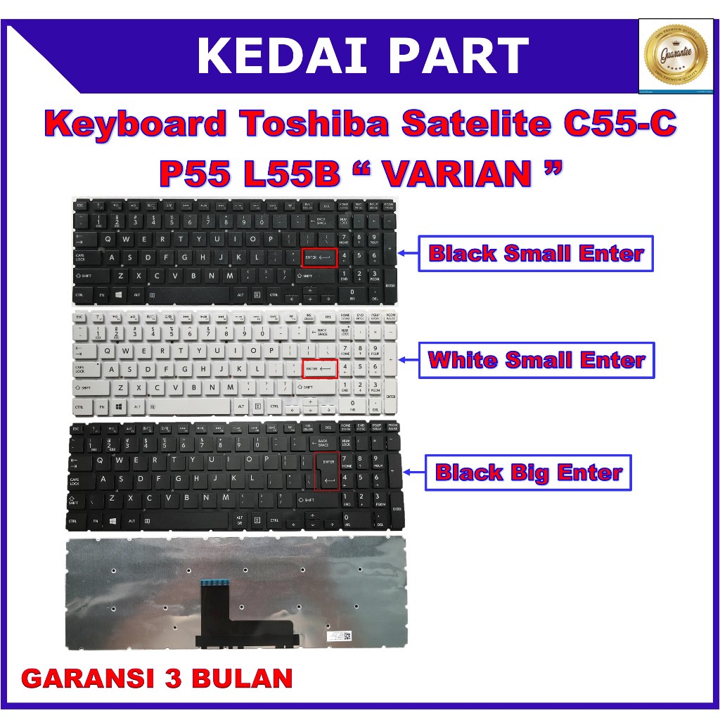Keyboard Toshiba Satelite C55-C L55B L55-B L70C L70-C P50-C P50C S50-B C55-c5268 C55-c5270 Black Whi