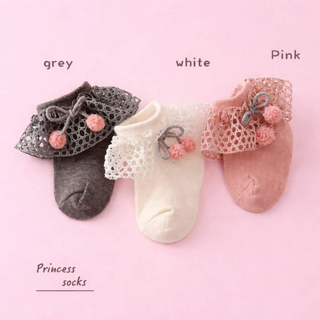 KAOS KAKI BAYI PEREMPUAN RENDA / KAOS KAKI ANAK RENDA