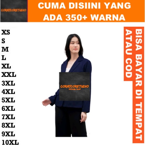 READY STOCK REALPIC GRAYWOLF TC87 Jas Wanita Blazer Cewek Polos Kantor Kerja Formal Saku Kantong Pes