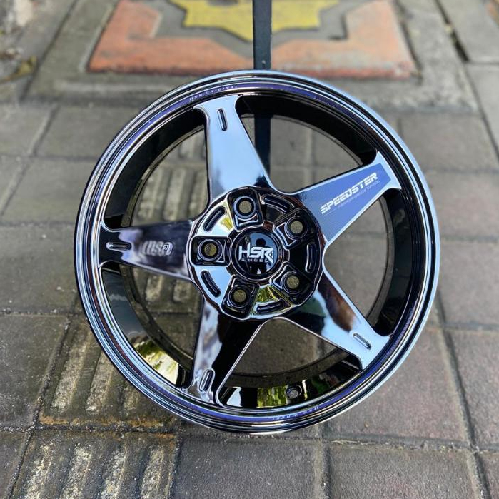 Velg Mobil Xpander Terios Inova Ring 16 Velg Black Crome Lobang Baut 5 Velg HSR SPEEDSTER Velg Murah