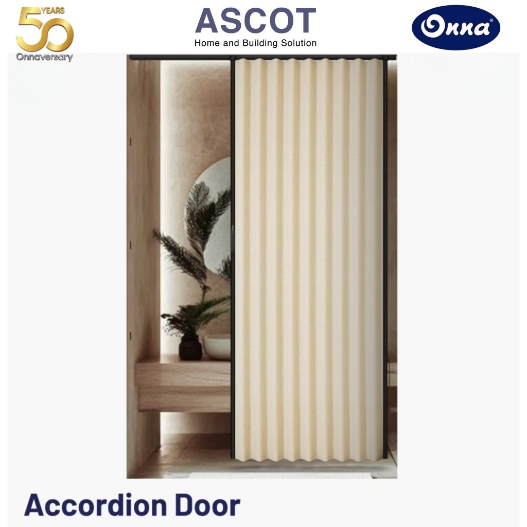 ONNA Accordion Door Pintu Lipat Folding Door Penyekat Ruangan Minimalis Modern (Ukuran Custom)