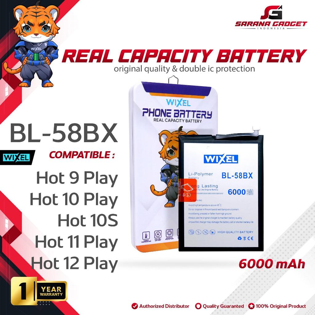WIXEL Baterai Double Power BL-58BX BL58BX Infinix Hot 9 Play X680 Hot 10 Play X688 X688C Hot 10S X68