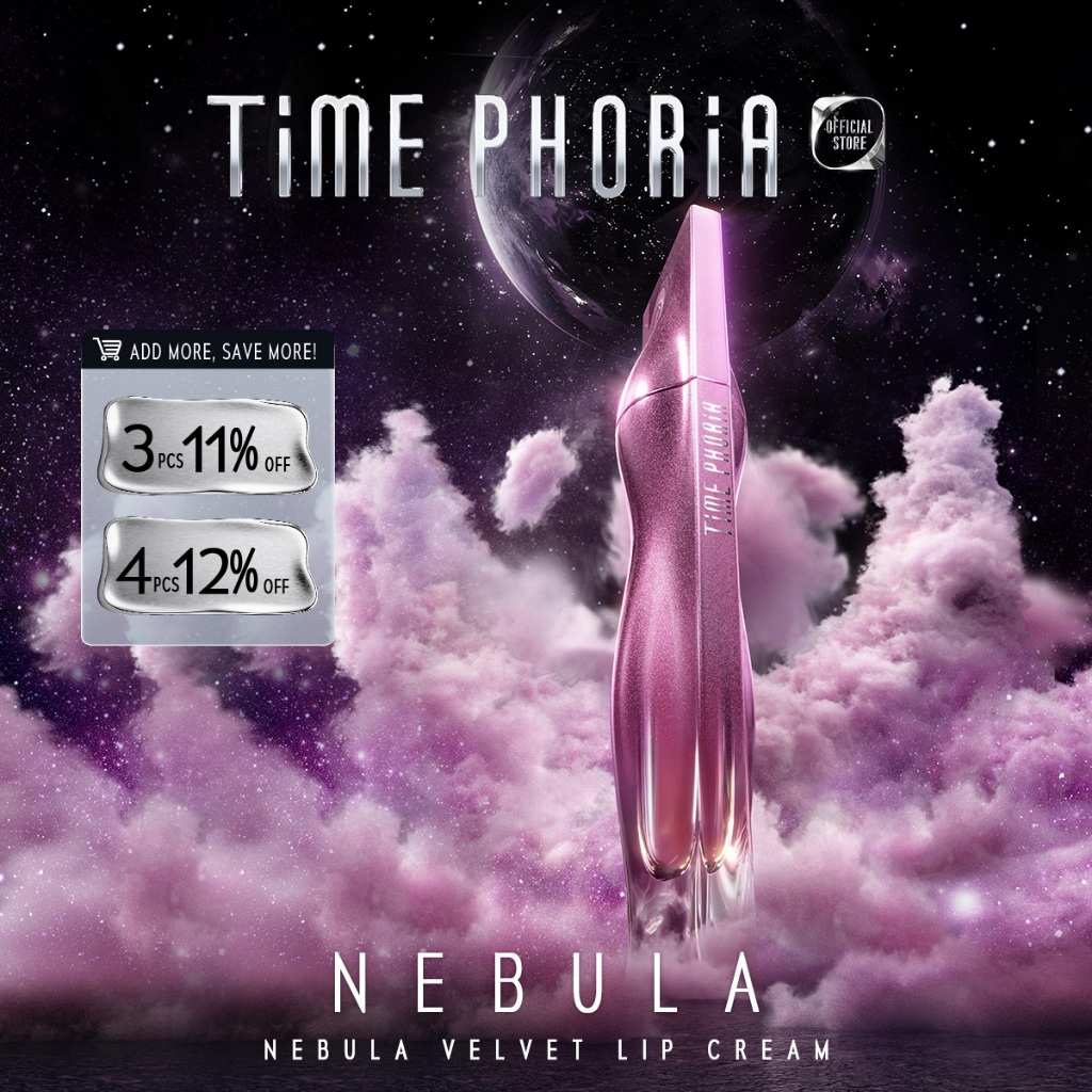 TIME PHORIA - TASYA FARASYA APPROVED Nebula Velvet Lip Cream 4ML Liptint Waterproof Tahan Lama Lip S