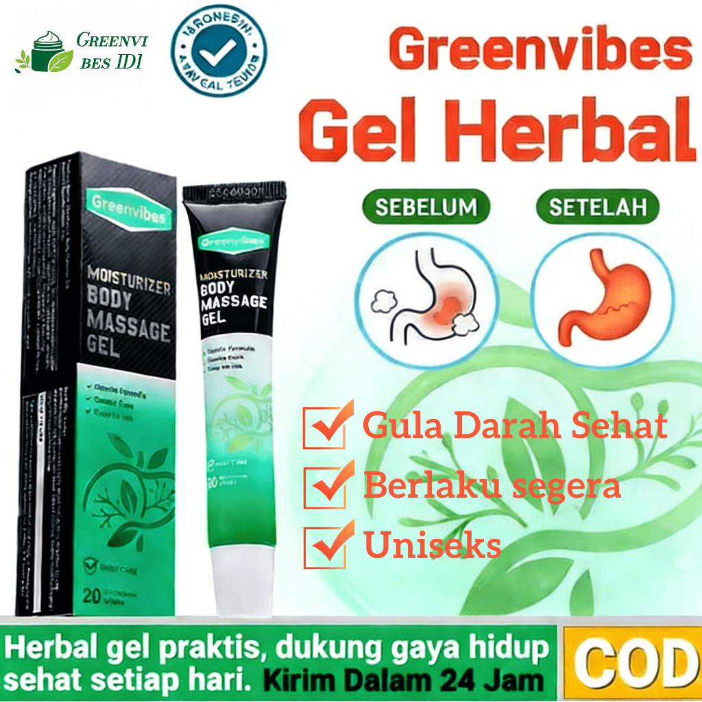 Greenvibes Gel Herbal Perawatan Tubuh - Gel Herbal untuk Menjaga Kesehatan & Keseimbangan Gula Darah