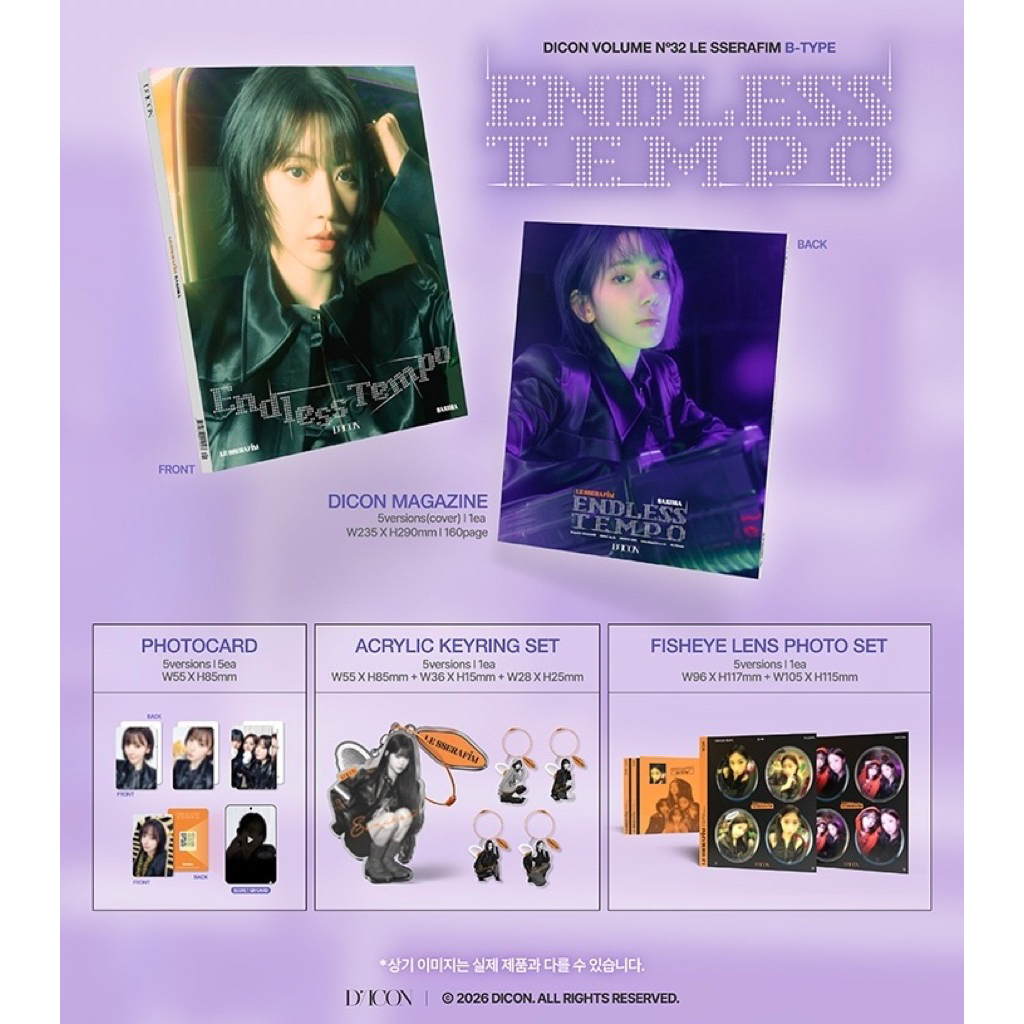 [PRE ORDER] DICON VOLUME N32 LESSERAFIM ENDLESS TEMPO KIM CHAEWON SAKURA HUH YUNJIN KAZUHA HONG EUNC