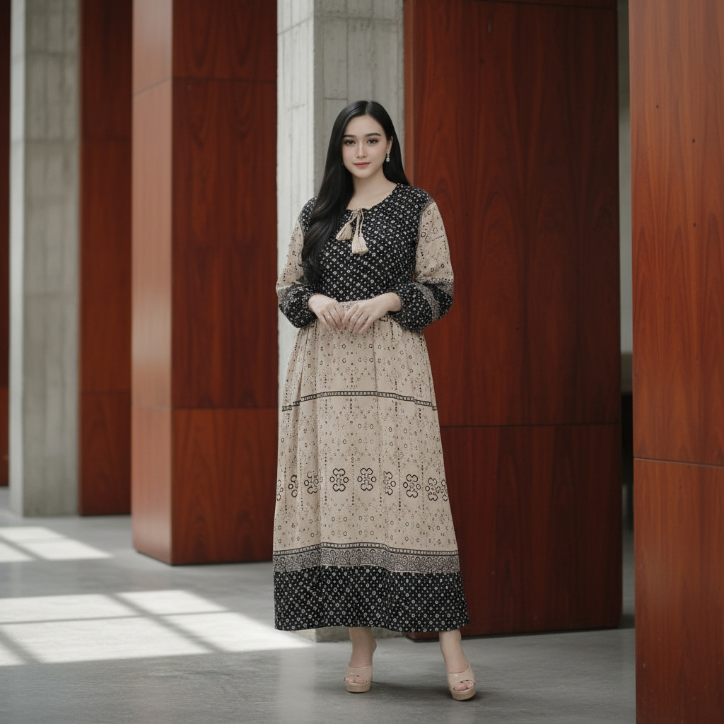 Dress Mahalini Rayon Premium | Midi Dress Rayon Premium