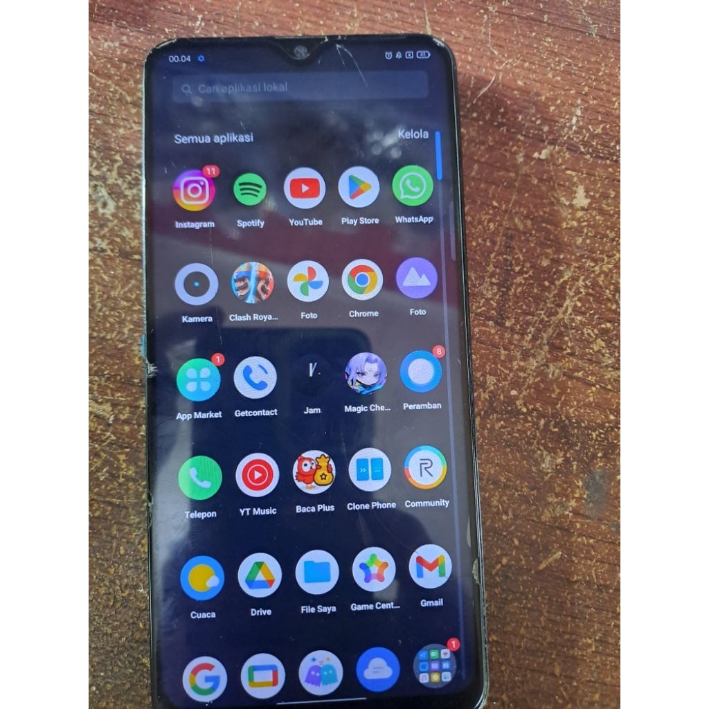 mesin realme 5 pro normal,no pin/pola.