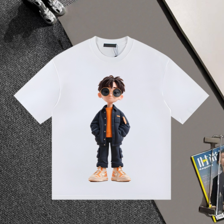 ISANNY BOY KACA MATA HITAM LOGO T-SHIRT UNISEX OVERSIZE