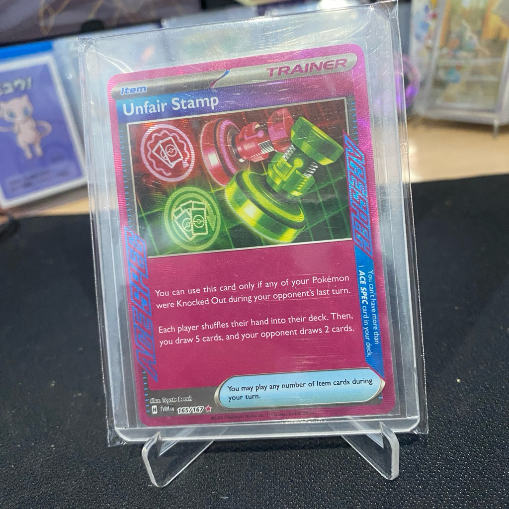 Unfair Stamp ACE 165/167 Trainer (twm) TCG Pokemon Twilight Masquerade English 2024