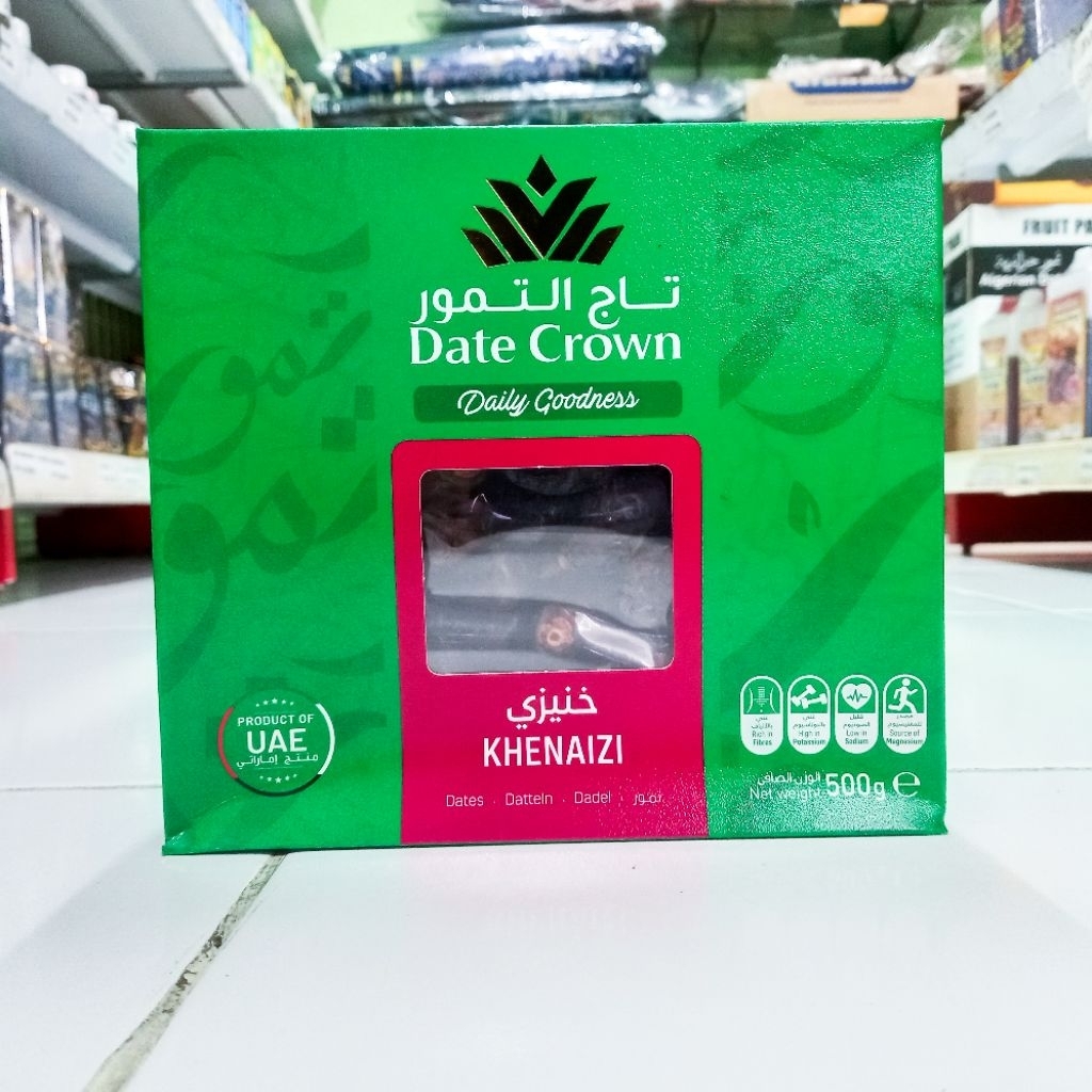 DATE CROWN - Kurma Date Crown Khenaizi Khenaizi 500gr Gurih Legit & Nikmat