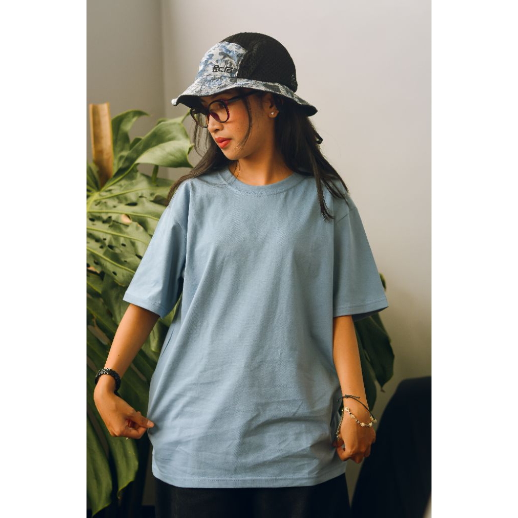 Kaos polos STONE BLUE combed supersoft 24s