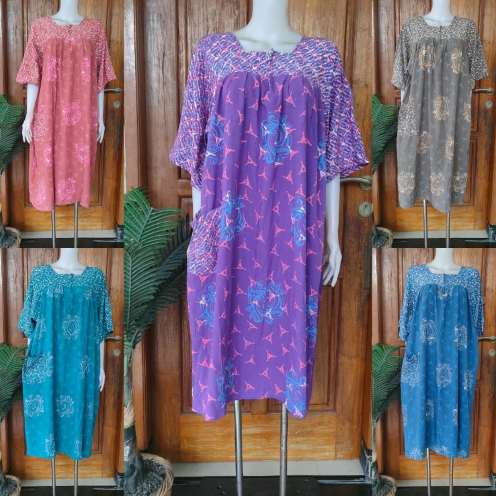 DASTER RESLETING BY BATIK HUZA LENGAN PENDEK UKURAN JUMBO LD 120 BUSUI