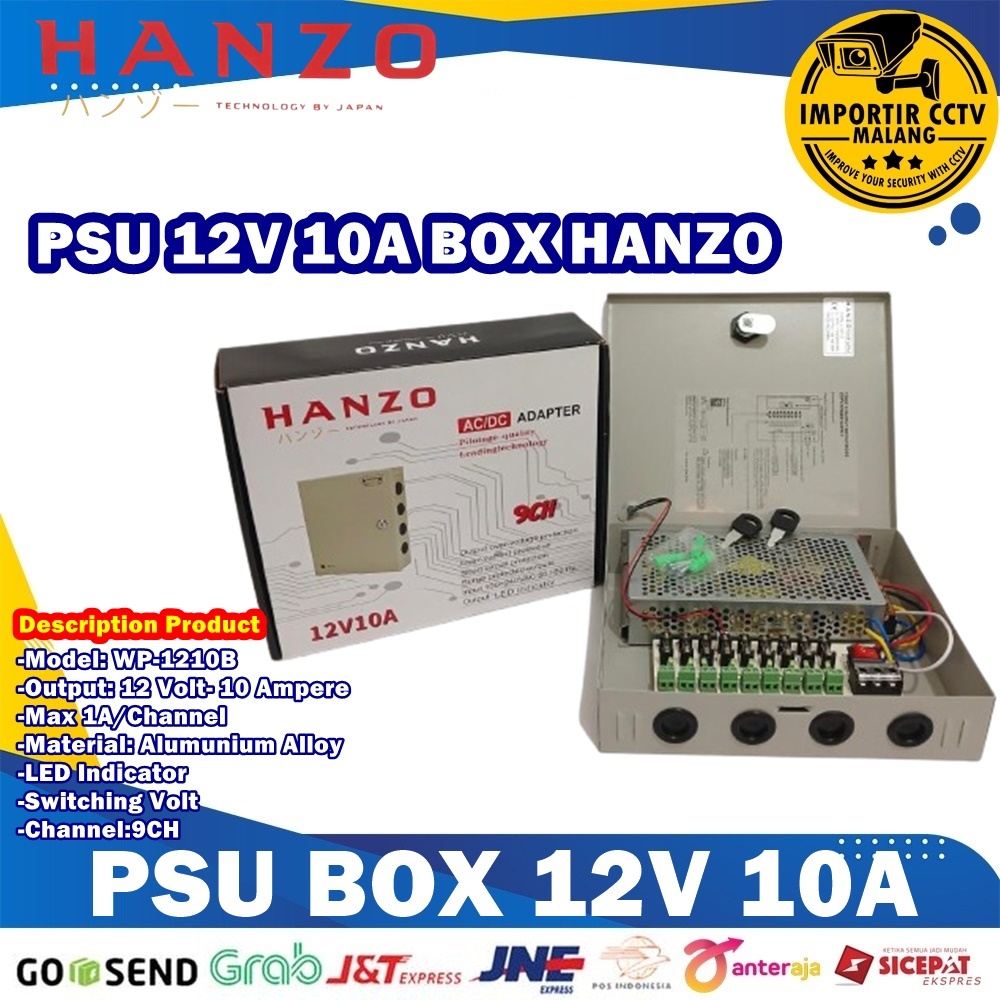 PSU Power Supply CCTV 12V 10A - PSU Box CCTV -