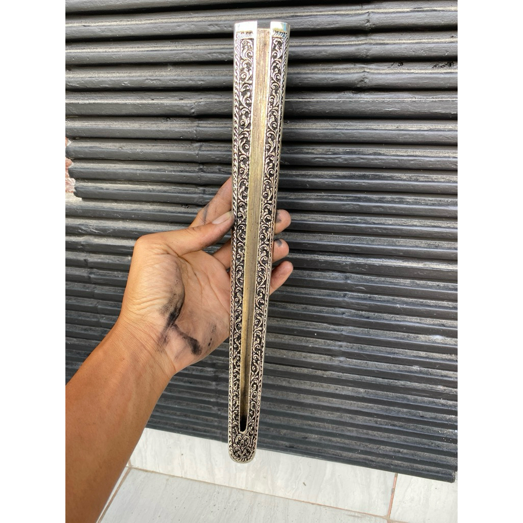 pendok blewah solo tatahan lung2an lapis perak tebal 06mm tatahan bagus