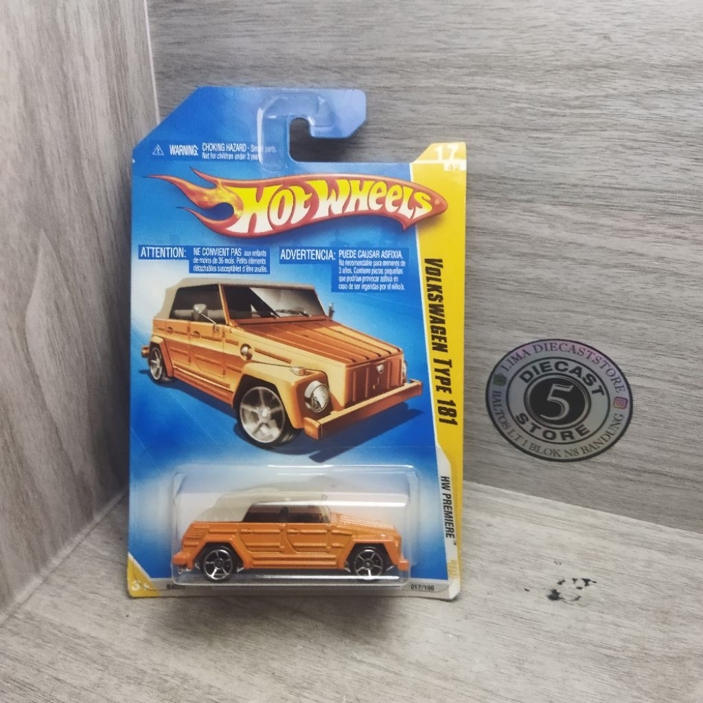 2010 hotwheels premiere vw volkswagen type 181 orange