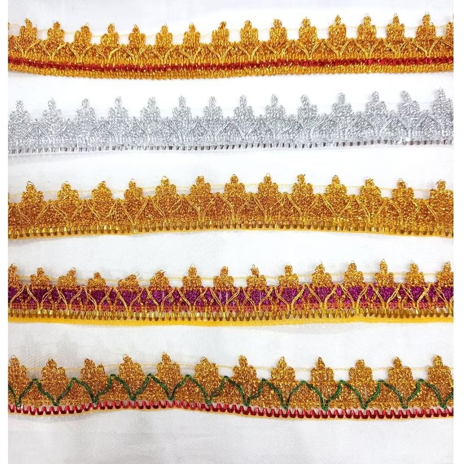 (METERAN) Renda 1660/renda mas silver kombinasi/renda emas perak