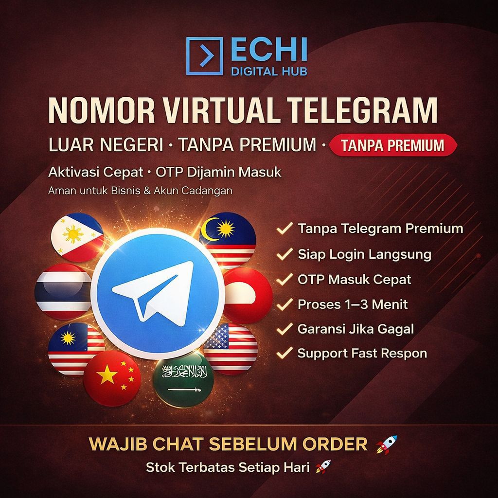 Nomor Virtual Tele Luar Negeri Tanpa Premium | Siap Login & OTP Cepat