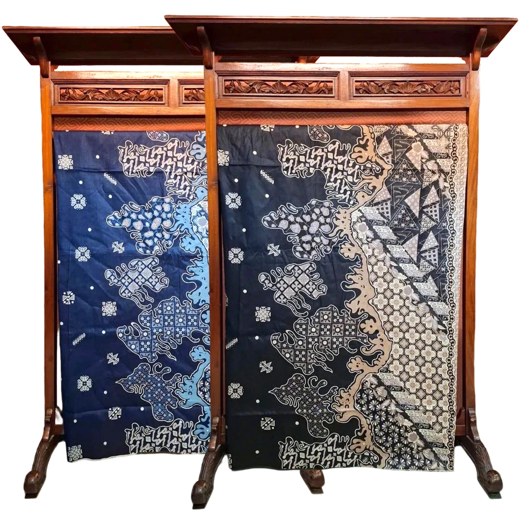 BATIK SALMA Kain Batik Bahan Katun Premium Motif Abstrak Warna Hitam Navy Panjang 2 Meter