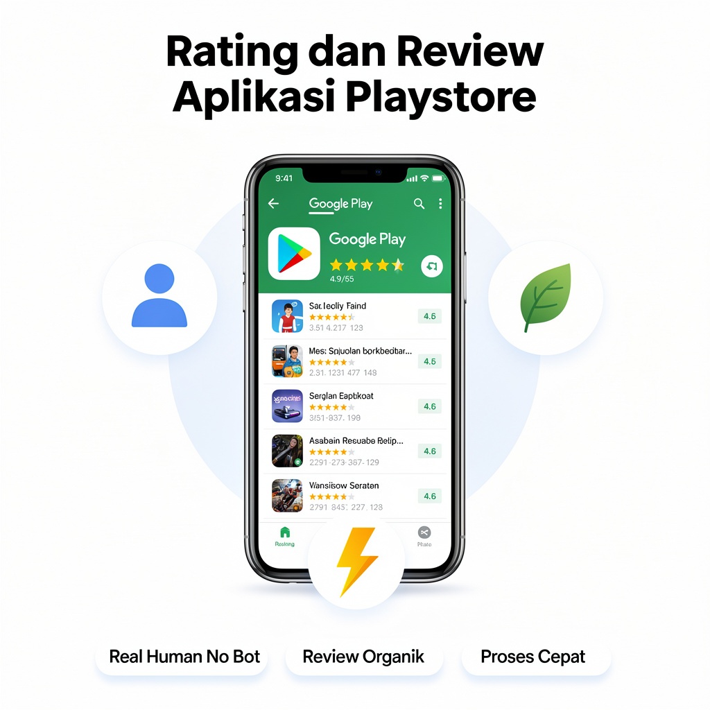 Jasa Download & Rating/Review Aplikasi Playstore