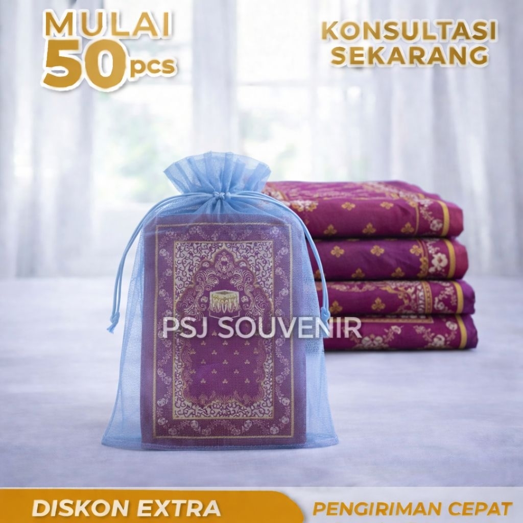 Kantong Tile Serut Souvenir Ukuran 20 x 30 Cm Kantong Kemasan Souvenir Sejadah Dewasa