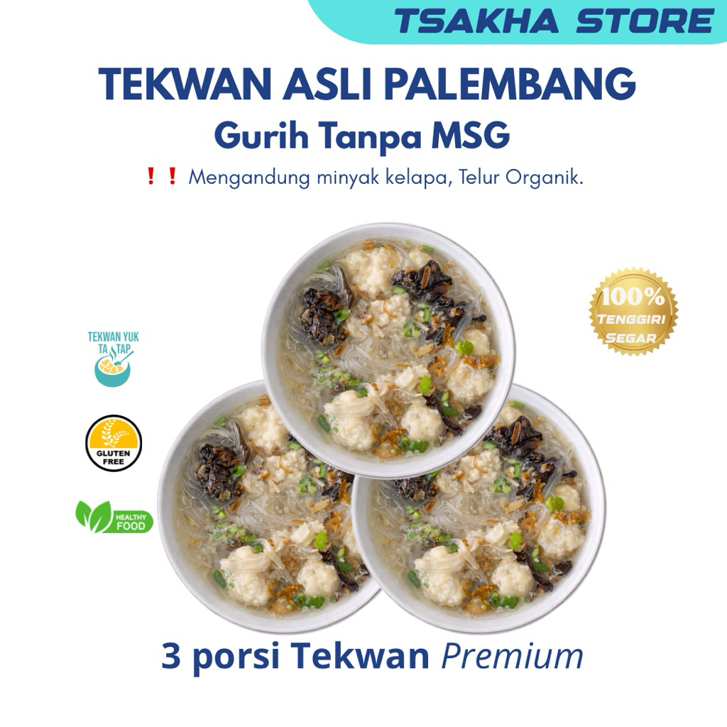 Tekwan Palembang Asli (Paket 3 Porsi) - Tekwan Palembang Frozen Gluten Free