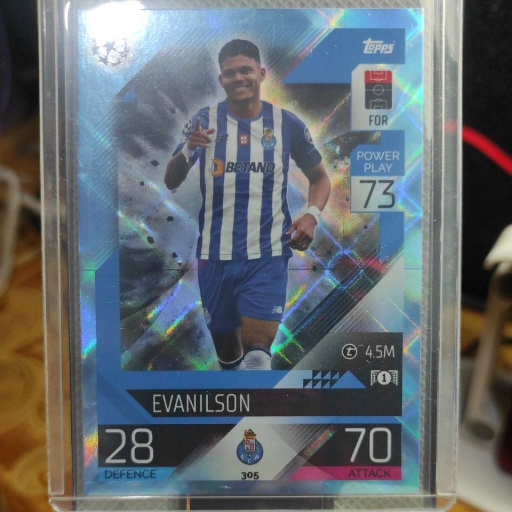 Kartu Bola Champions League Topps Match Attax Crystal Parallel Ederson FC Porto