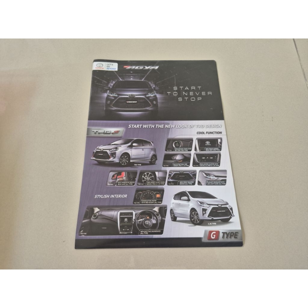 brosur katalog mobil toyota agya 2020 flyer