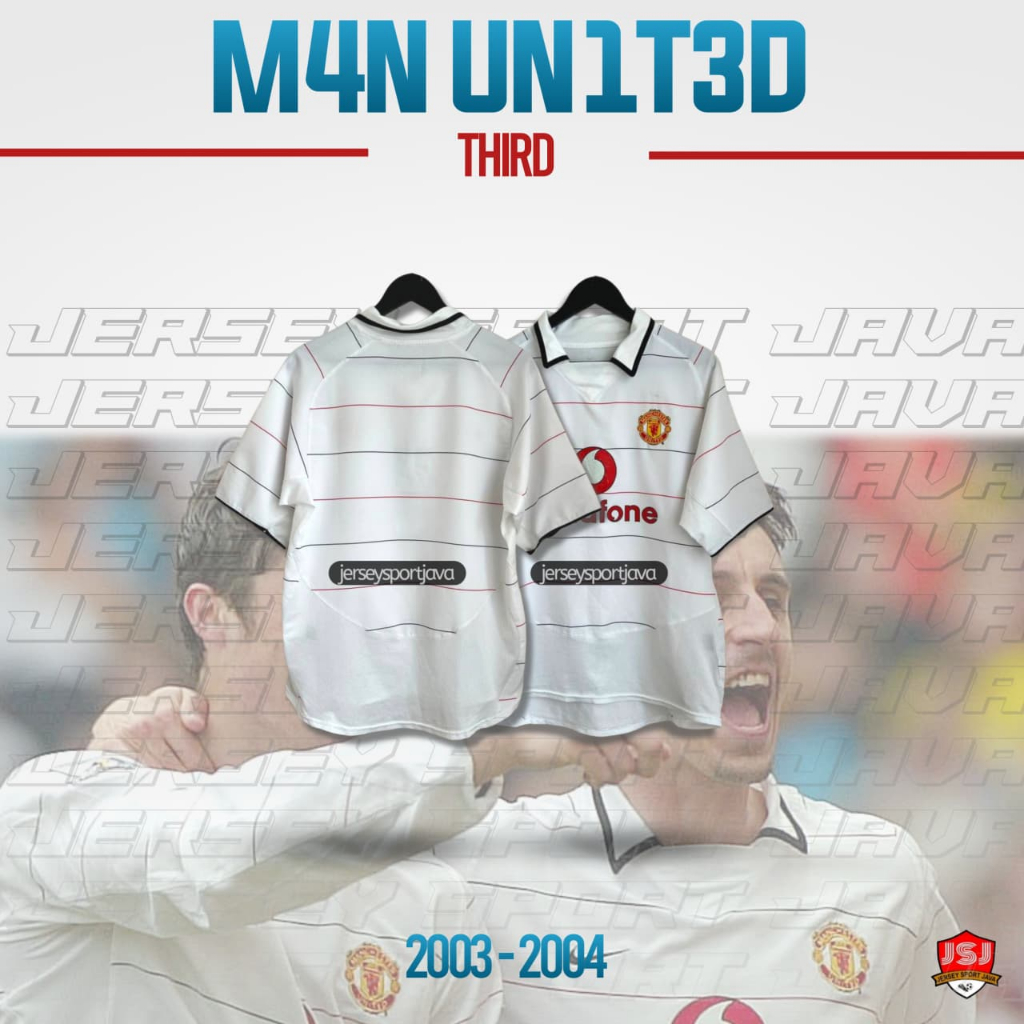 ( BISA COD ) RETRO JERSEY BAJU BOLA PRIA MU 3RD 2003/2004 GRADE AAA+ - BEST HIGT QUALITY