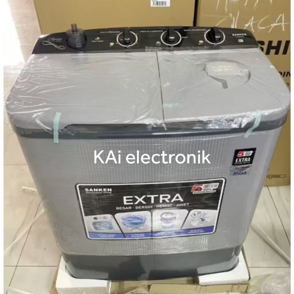 MESIN CUCI SANKEN 8KG LOWWATT TW8600RL GARANSI RESMI 5 TAHUN